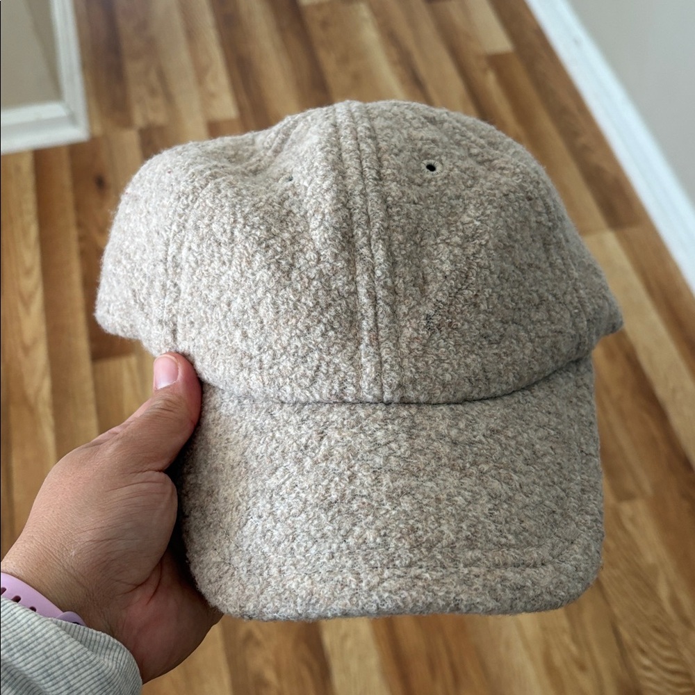 JANESSA LEONE PAIGE WOOL BLEND BASEBALL CAP